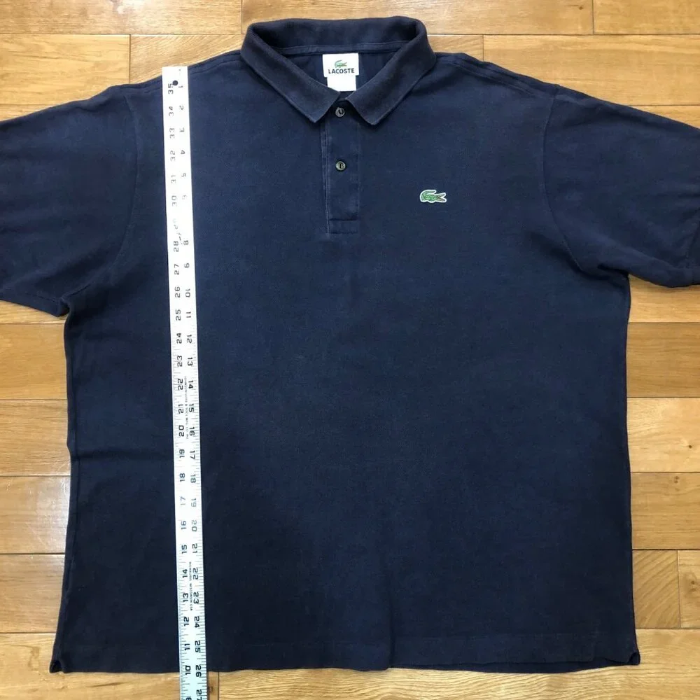 Lacoste Devanlay 100% Cotton Polo Shirt Navy Short Sleeve Size 7 (USA 2XL) - Picture 6 of 9